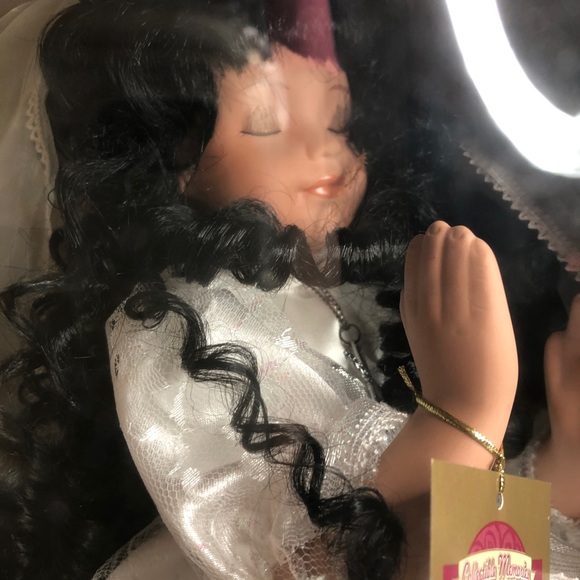 Collectible Memories Porcelain Monica Doll 12” Bisque Praying - Picture 3 of 8